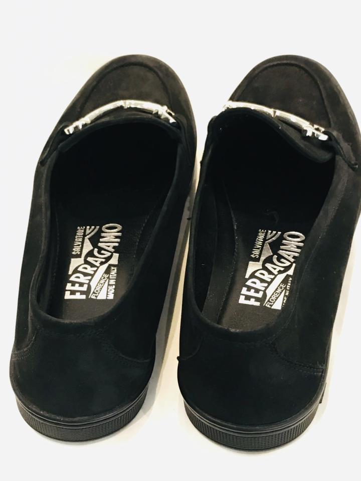 Ferragamo Black Logo - Salvatore Ferragamo Black Logo Loafers Sz 5.5