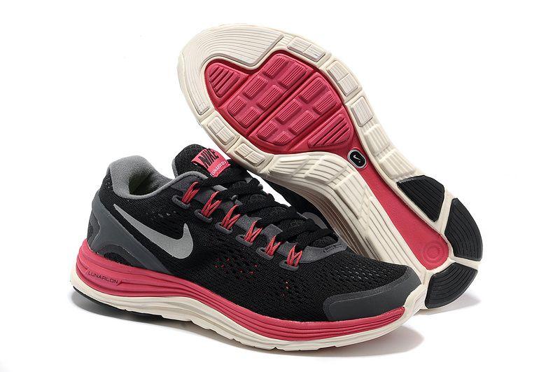 Peach Jordan Logo - Cheap Wmns Nike Lunarglide +4 black peach with silver logo Training ...