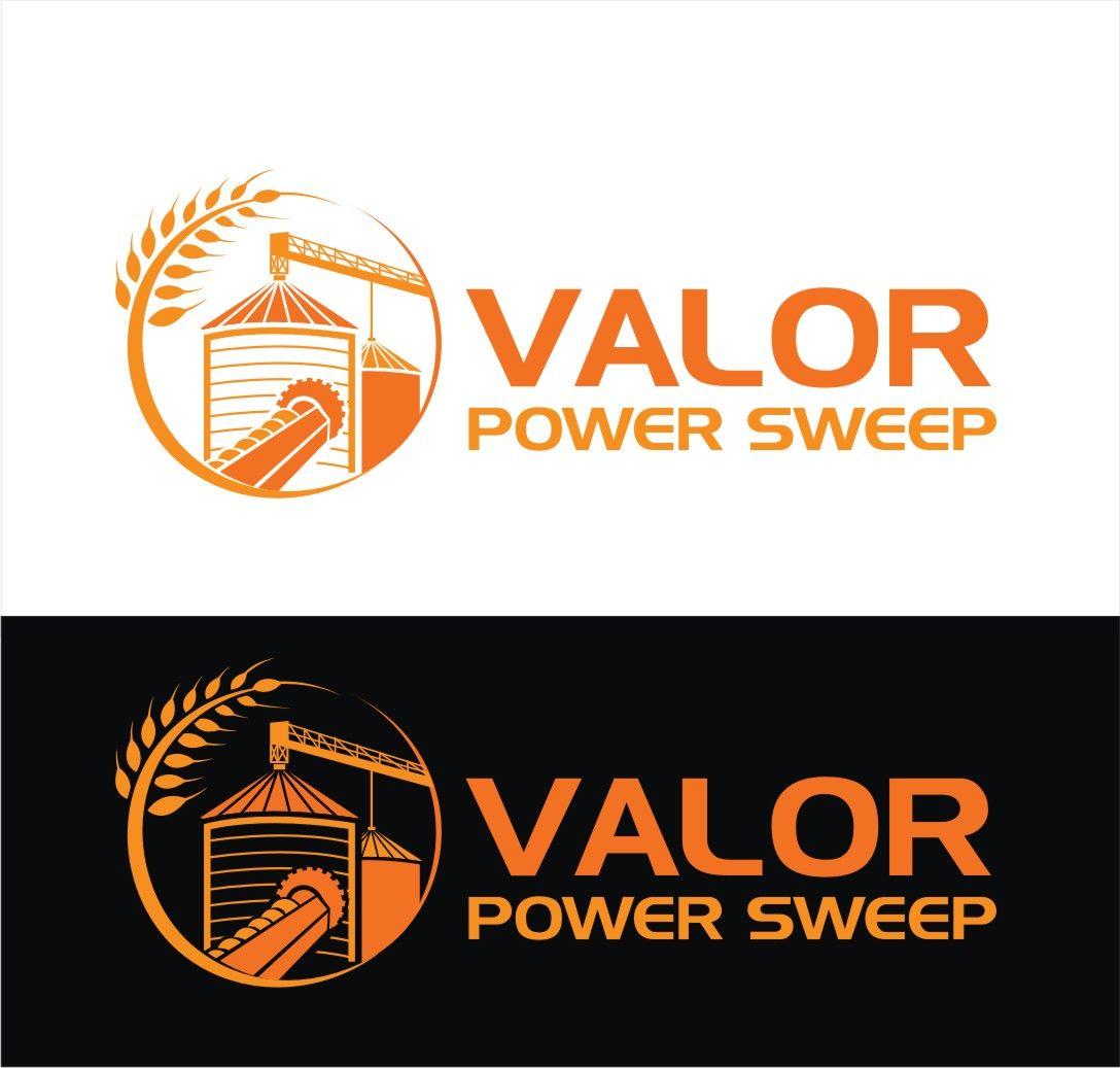 Orange Sweep Logo - Bold, Masculine, Agriculture Logo Design for Valor Power Sweep by ...