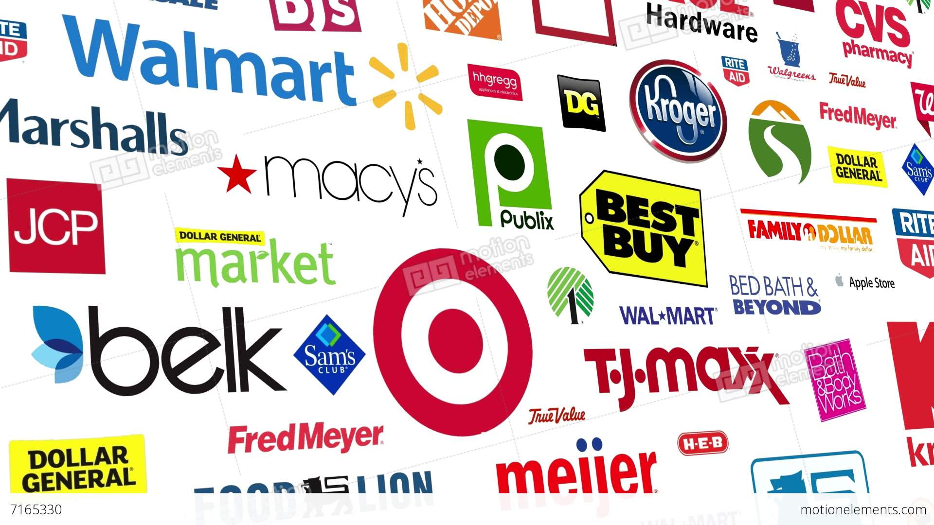 Retail Brand Logo - Retail Brands Logo Loop Stock Animation