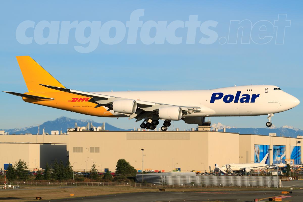 Polar Cargo Logo - First 747 8F in Polar/DHL Colors | Cargo Facts