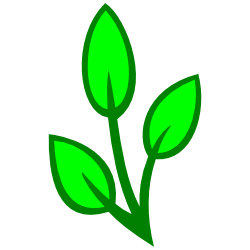 Three Green Leaves Logo - Green Leaves Clipart three 10 X 250