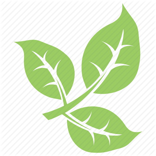 Green Leaves Logo - Divided leaf, green leaves, leaf logo, three leaves, tripartite leaf ...