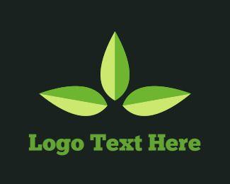 Green Three Leaf Logo - Foliage Logo Maker | BrandCrowd