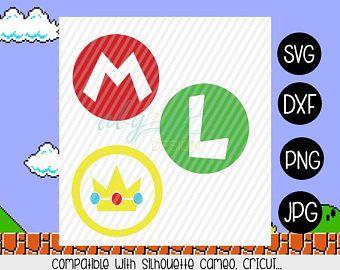 Mario Peach Logo - Mario Bros SVG Luigi Princess Peach Logo SVG Mario Bros Cut