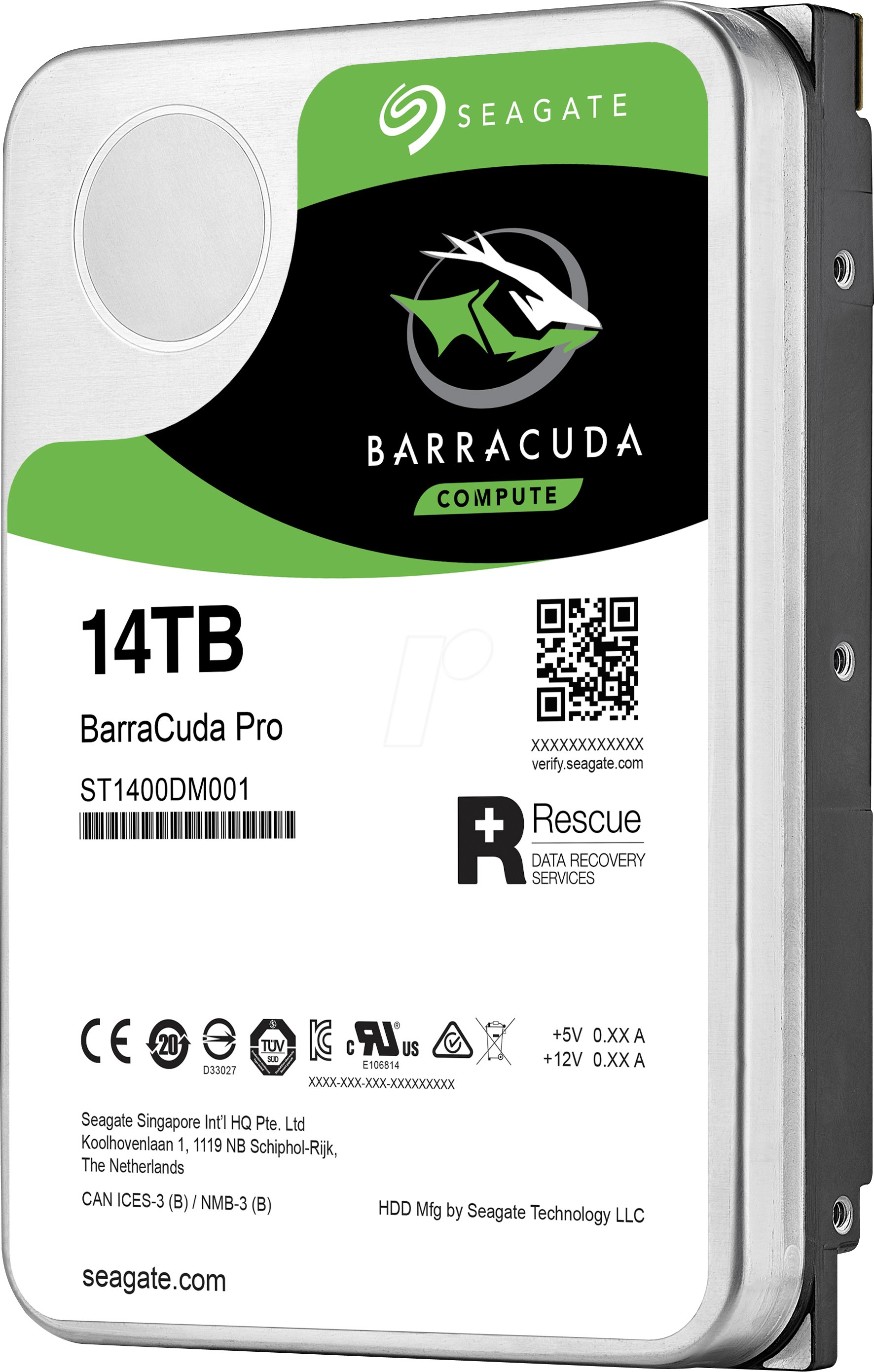 Hard Disk Seagate Barracuda Logo - ST14000DM001: Desktop hard drive, 14 TB, Seagate BarraCuda at