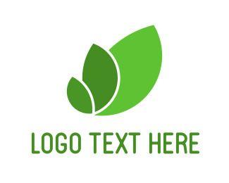 Three Green Leaves Logo - Leaf Logo Design. Make A Leaf Logo