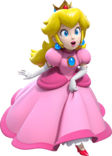Mario Peach Logo - Princess Peach