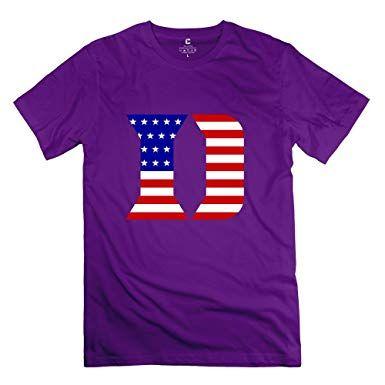 Purple Q Logo - Men's Awesome 100% Cotton T - Duke University D Logo Flag Purple ...