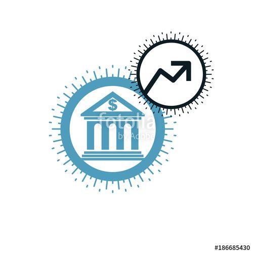 Banking and Financial Logo - Banking and Finance conceptual logo, unique vector symbol. Banking