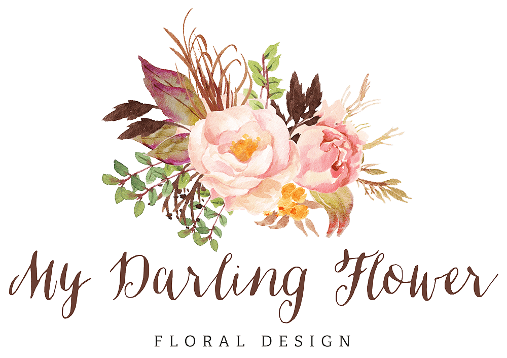 Pink Flower Company Logo - Charleston Florist | Flower Delivery by My Darling Flower