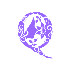 Purple Q Logo - Flower Clipart - Purple Alphabet Q with White Background | Download ...