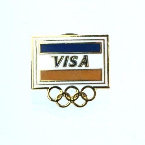 Small Picture of Visa Logo - Olympics VISA Olympic Sponsor Pin Visa Logo Olympic Rings Pinback ...