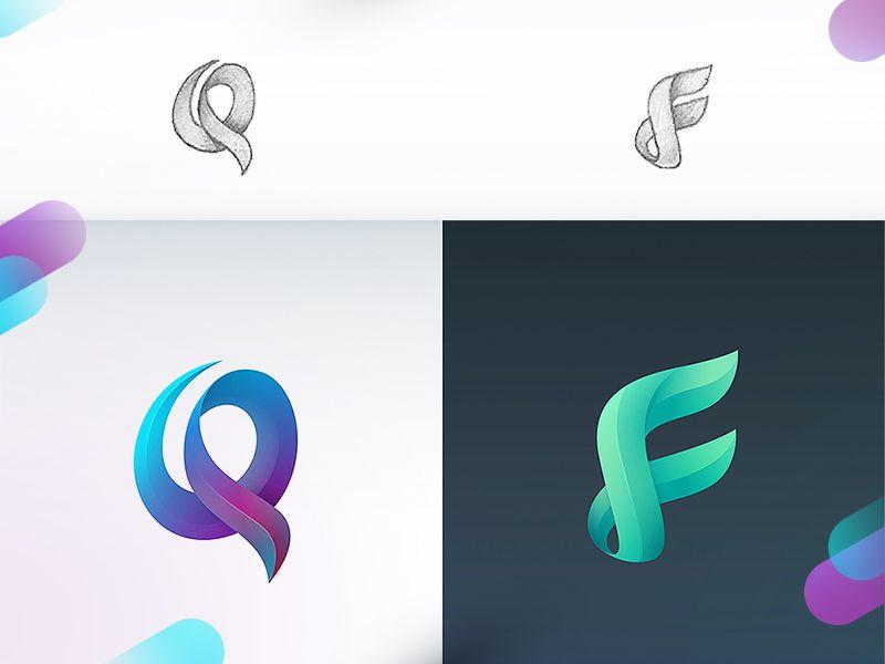 Purple Q Logo - Q and F Letter Logo by Andy Zain Ifkaruddin | Dribbble | Dribbble