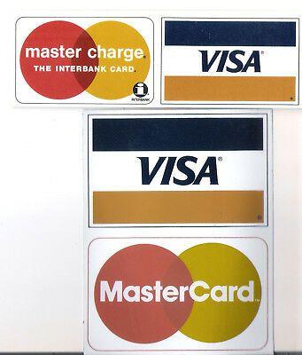 Small Credit Card Logo - VISA / MASTERCARD (10/Pack) SMALL Credit Card Logo Decal Sticker ...