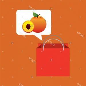 Peach Vector Logo - Stock Illustration Fruit Vector Logo Design Template