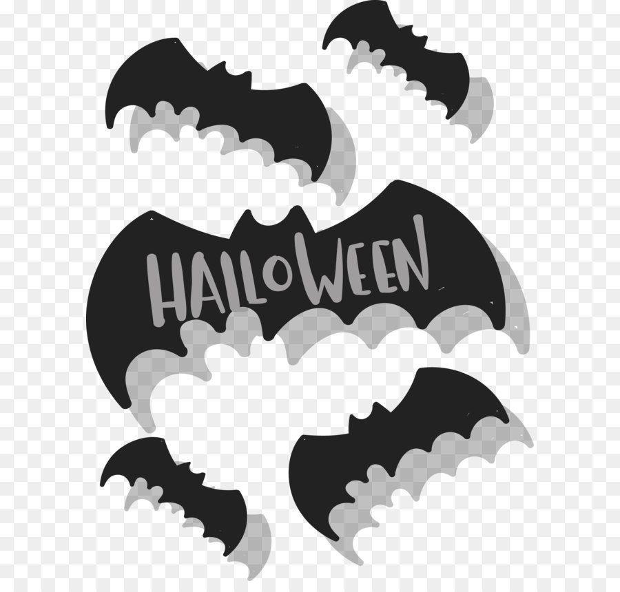 Halloween Black and White Logo - Halloween Bat png download*2959 Transparent Bat png