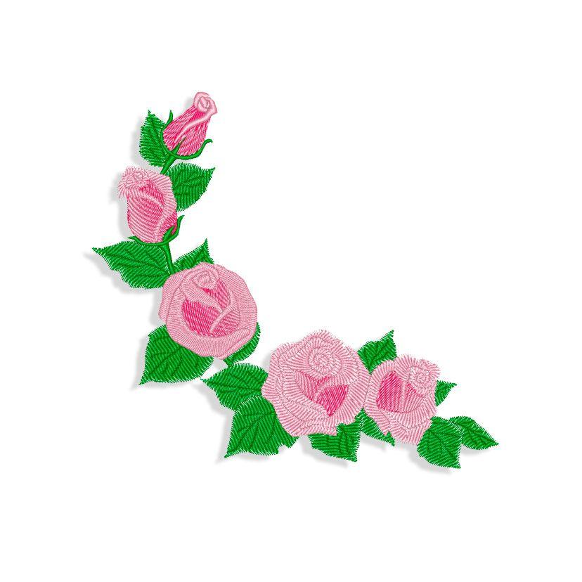 Floral Border Logo - Flowers border Embroidery design – Machine embroidery design ...