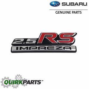 Subaru 2.5 RS Logo - OEM 1998 2001 Subaru Impreza 2.5 RS Rear Emblem Letter Nameplate NEW