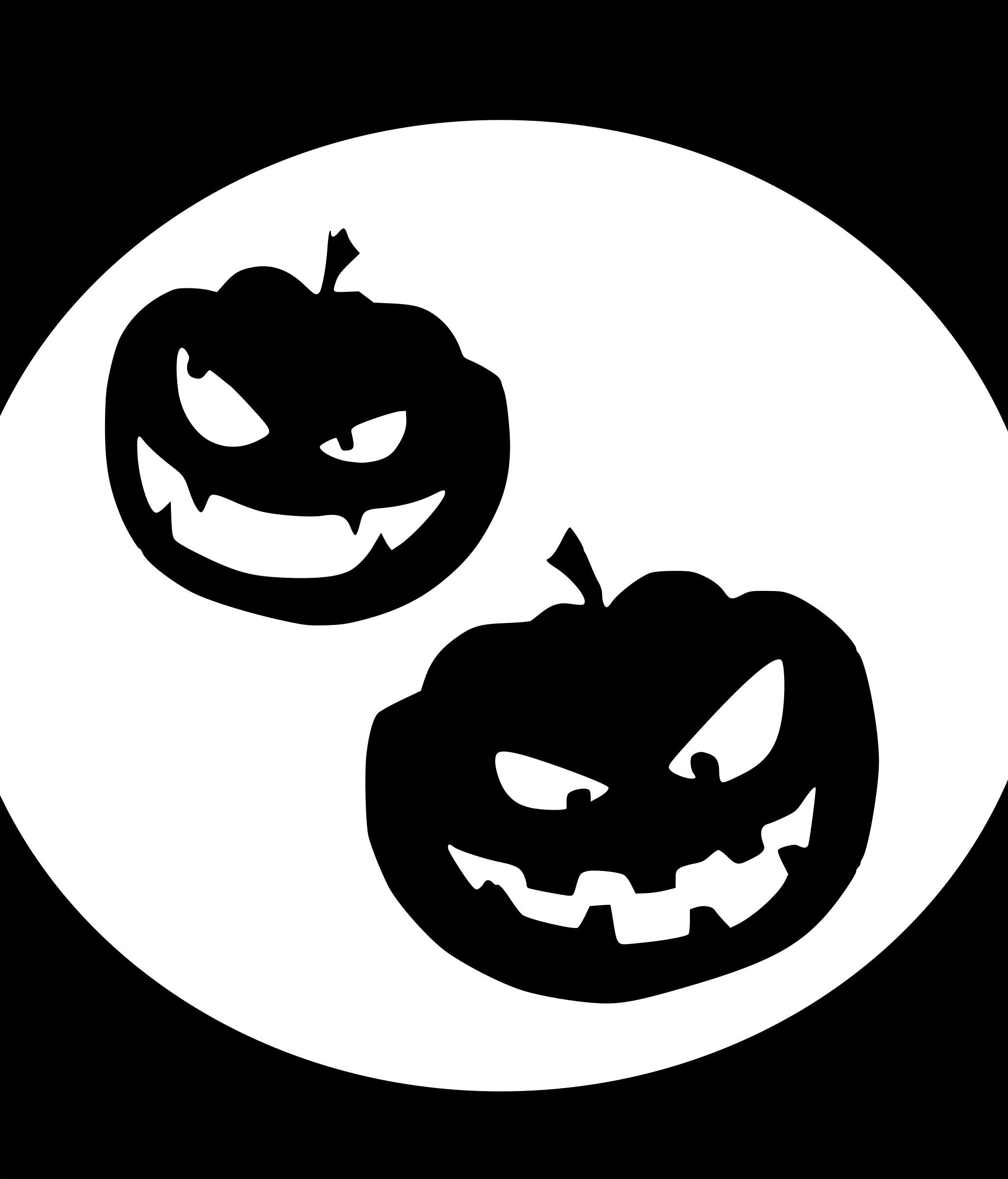 Halloween Black and White Logo - Black and white halloween pumpkin vector freeuse library - RR ...
