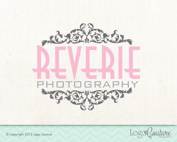 Floral Border Logo - Premade Photography Logo Custom Logo Reverie Photography