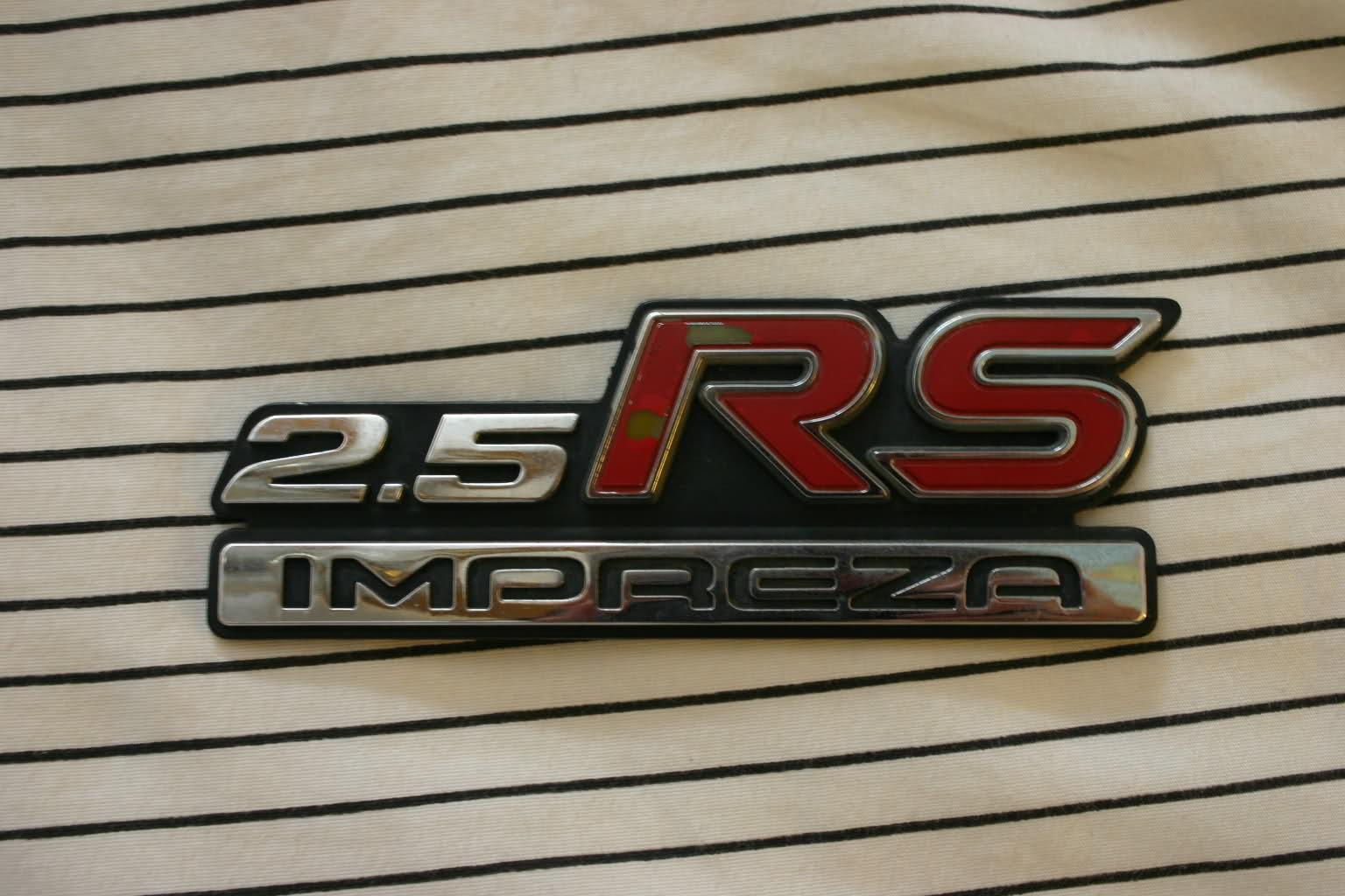 Subaru 2.5 RS Logo - SOLD Rear 2.5 RS Trunk Badge Impreza GC8 & RS Forum