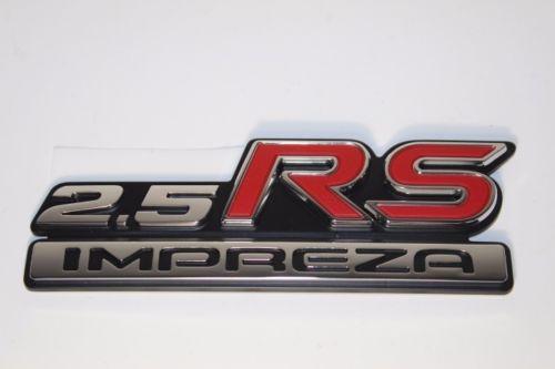 Subaru 2.5 RS Logo - Genuine Subaru Impreza 2.5 RS Emblem
