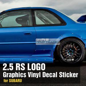 Subaru 2.5 RS Logo - 2.5 RS Logo Graphics Vinyl Decals Custom Sticker For SUBARU IMPREZA ...