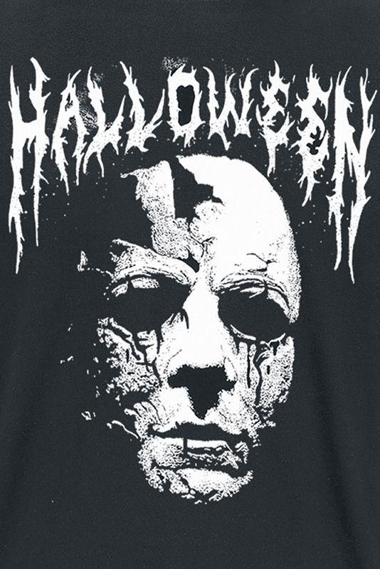 Halloween Black and White Logo - Michael Myers - Black Metal Logo | Halloween T-Shirt | EMP