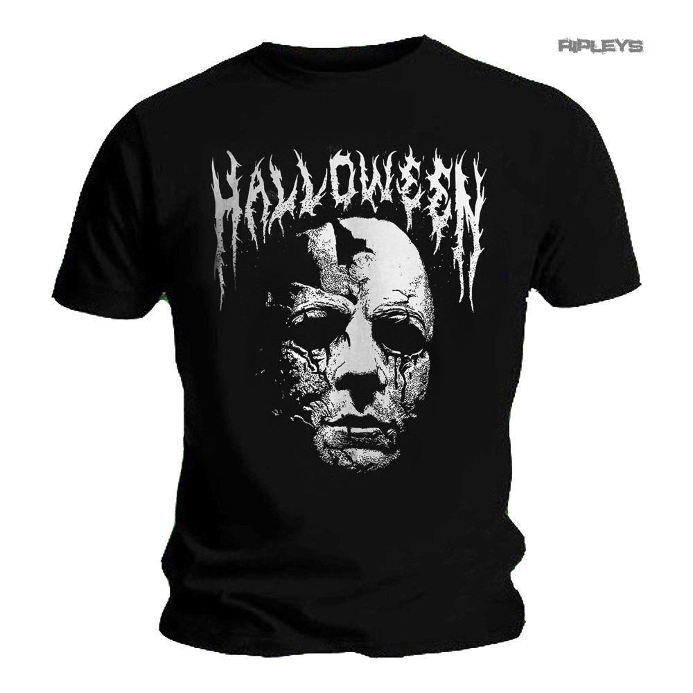 Halloween Black and White Logo - Official T Shirt HALLOWEEN Horror Michael Myers 'Black Metal' Logo