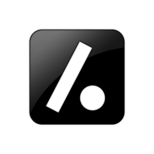 Black Dot Logo - 099359, dot, logo, slash, square icon
