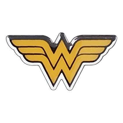 Yellow Way Logo - Fan Emblems Wonder Woman Logo Car Decal Domed Black