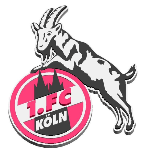 1 Fc Koln Logo - Free 3D print files 1FC Köln - Logo ・ Cults