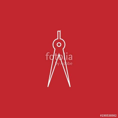 Architecture Compass Logo - Compass line Icon in trendy flat style isolated on grey background ...