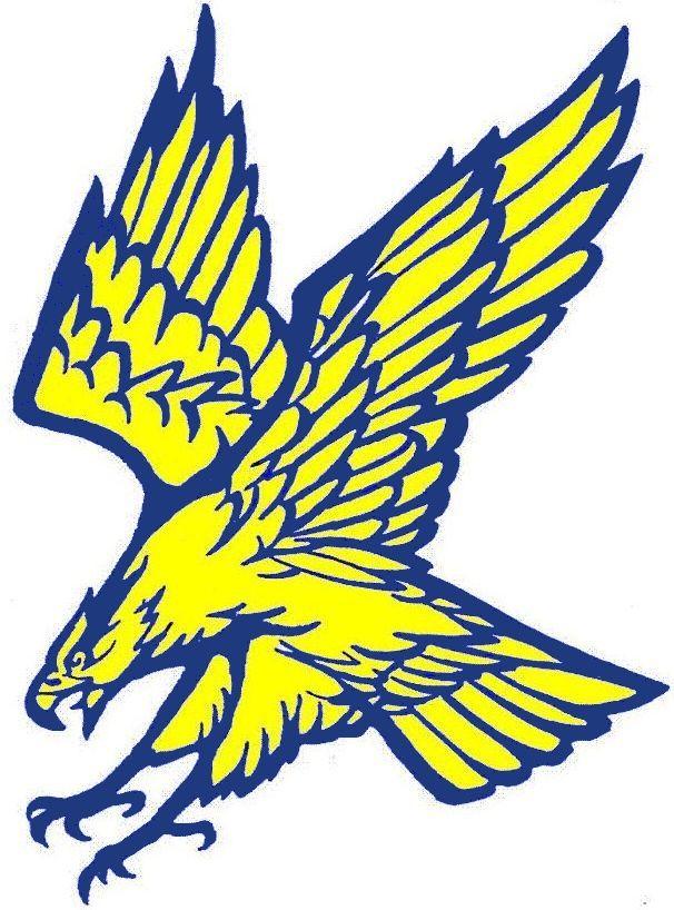 Yellow and Blue Eagles Logo - Fergus High Golden Eagle Athletics
