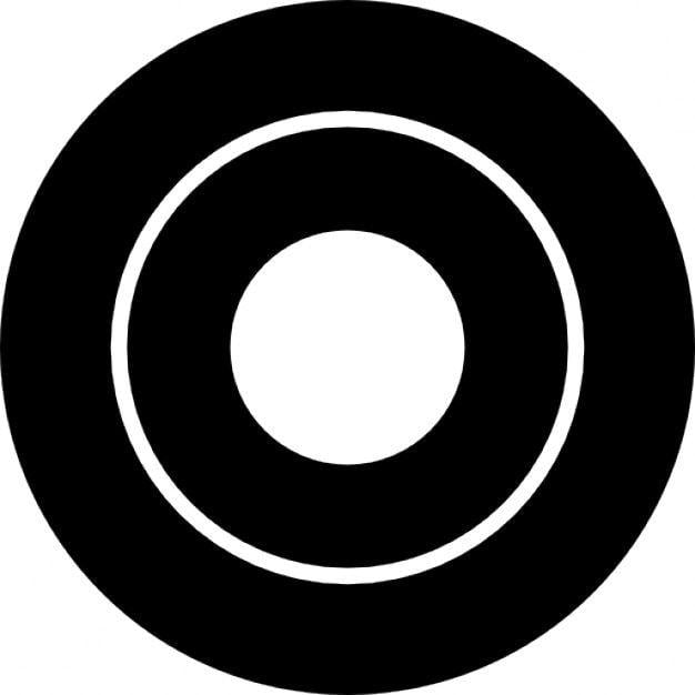 Two Black Circle Logo - Dart board target Icons | Free Download
