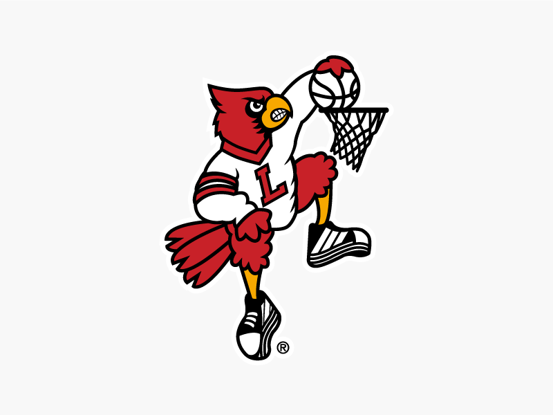 U of L Basketball Logo - Louisville Dunking Bird