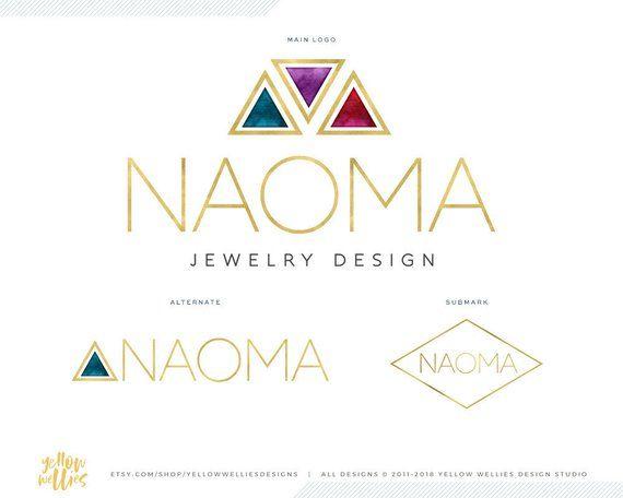 Designer Logo - Gold Jewel Premade Logo Design Jewelry designer Logo Jewel