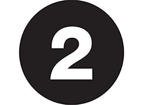 2 Black Circle Logo - RetailSource DL1359x1 4 Circle - (Black) Number Labels, 4.25