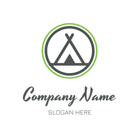 White Tent with Red Circle Logo - Free Travel & Hotel Logo Designs | DesignEvo Logo Maker