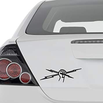 Lighting Bolt Car Logo - Amazon.com: AAmpco Decals Electrician Lightning Bolt Hand Vinyl ...