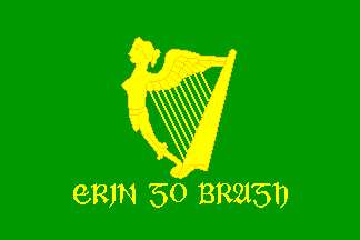 Harp Flag Logo - Ireland: Green Flag