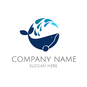 Blue Whale Logo - Free Whale Logo Designs | DesignEvo Logo Maker