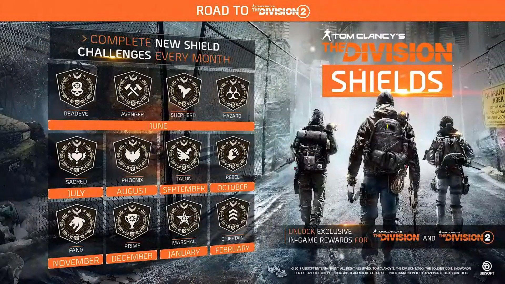 The Division Shield Logo - The Division Update 1.8.2: New Shield Challenges Every Month [Update ...