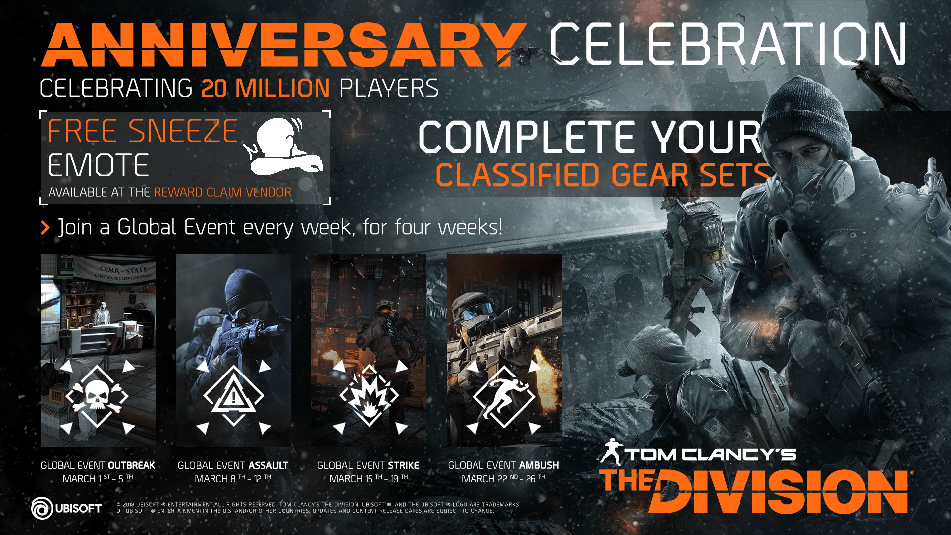 The Division Ubisoft Logo - Tom Clancy's The Division Celebrates 2nd Anniversary with 20 Million ...