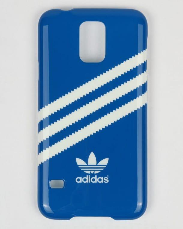 Blue and White Adidas Logo - Adidas Originals Samsung Galaxy S5 Hard Case Bluebird Blue White