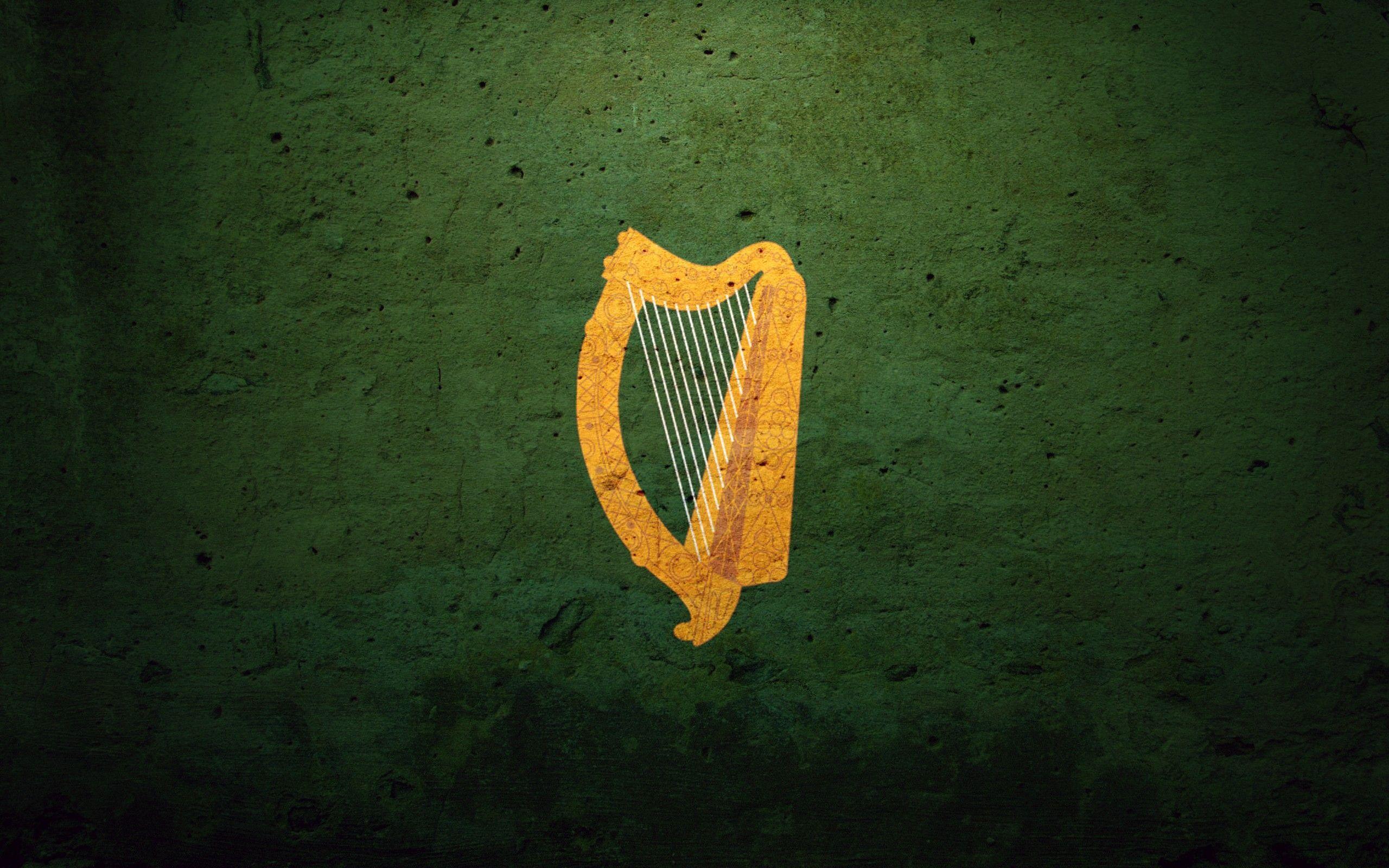 Harp Flag Logo - Ireland flags Coat of arms harp irish harp / 2560x1600 Wallpaper