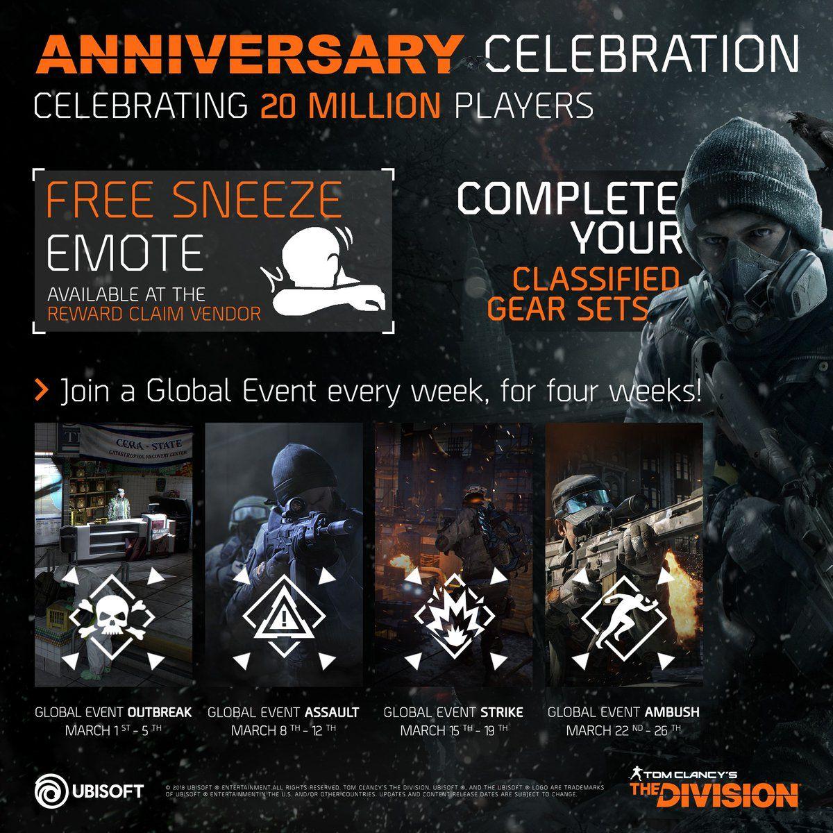 The Division Ubisoft Logo - The Division - Anniversary Celebration - 4 Global Events in 4 weeks ...