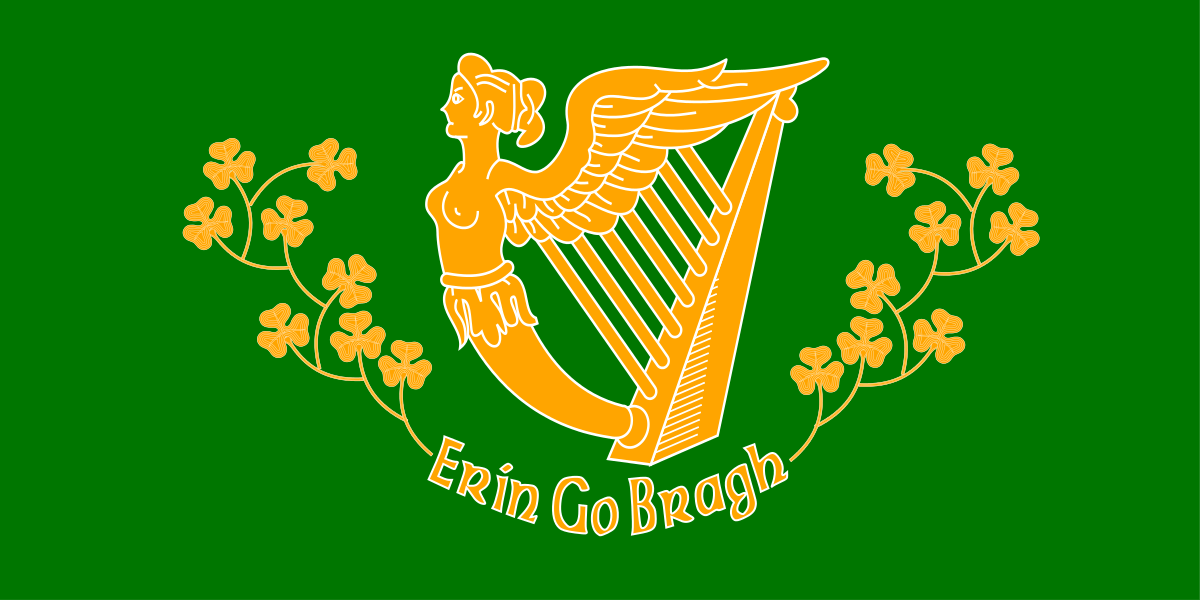 Harp Flag Logo - Erin go bragh