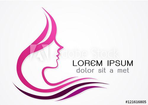 Woman Face Logo - Beauty Woman Face logo design template, Abstract design concept